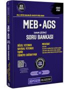 PEGEM AKADEMİ 2025 MEB-AGS Soru Bankası Tamamı Çözümlü Sözel Yetenek-Sayısal Yetenek-Tarih-Türkiye Coğrafyası-Mevzuat