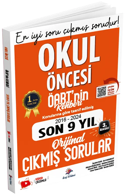 Dizgi Kitap ÖABT Okul Öncesi Öğretmenliği Öabt'nin Rehberi Konularına Göre Tasnif Edilmiş Son 9 Yıl Orijinal Video Çözümlü Çıkmış Sınav Soruları 2025