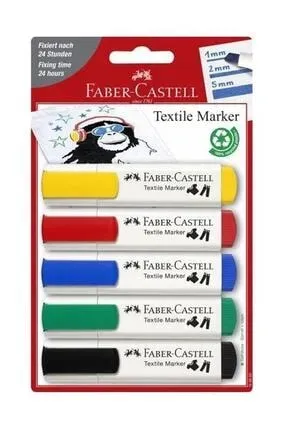 FABER CASTELL TEXTİLE MARKER 5'Lİ