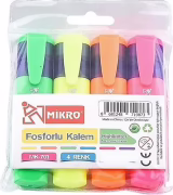 MİKRO FOSORLU KALEM HİGHLİGHTER 4'LÜ SET