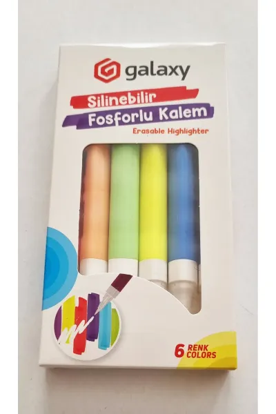 GALAXY SİLİNEBİLİR FOSFORLU KALEM 6 RENK