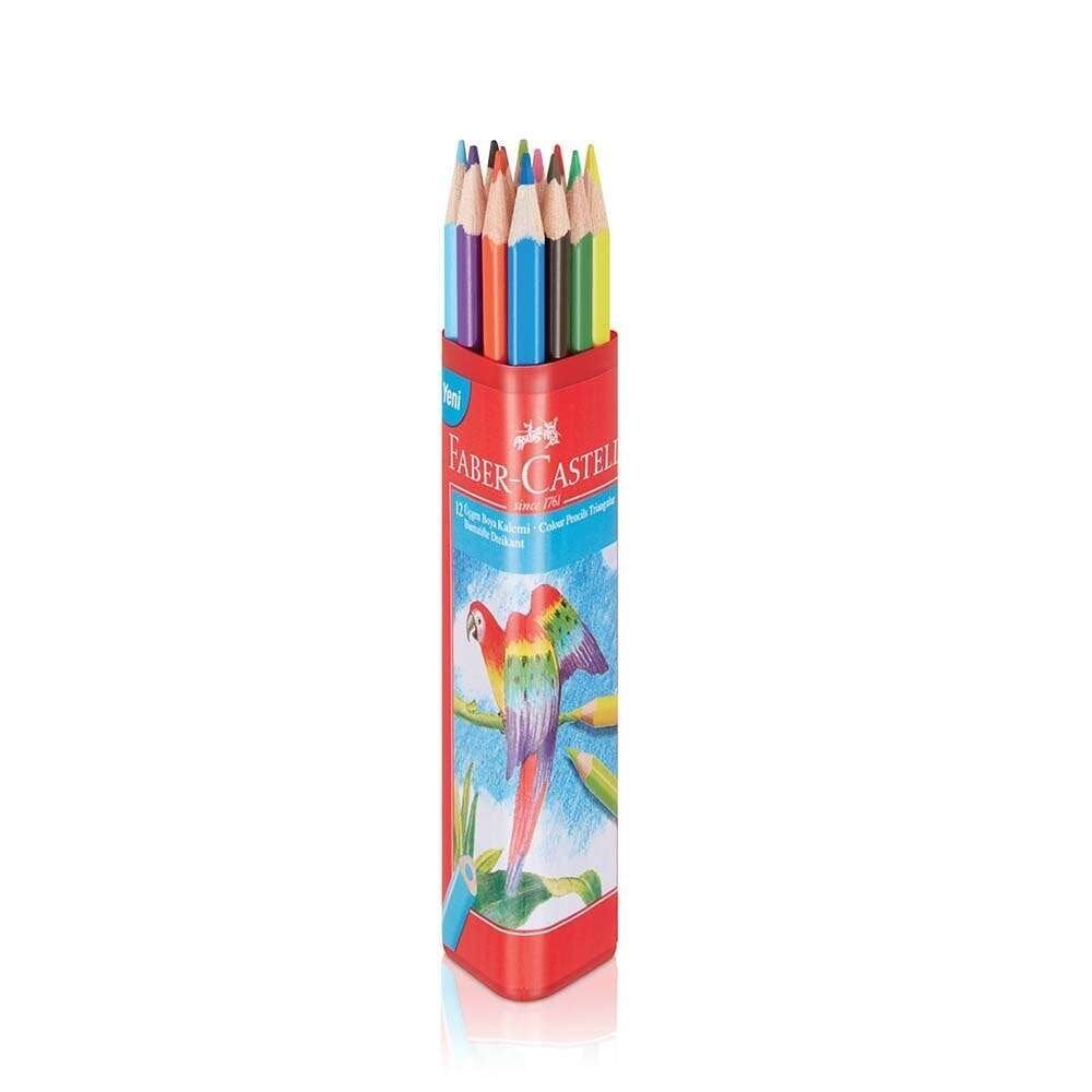 FABER CASTELL 12Lİ ÜÇGEN BOYA KALEMİ