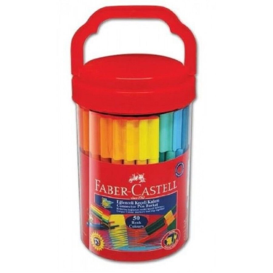 FABER CASTELL EĞLENCELİ KEÇELİ KALEM 50Lİ
