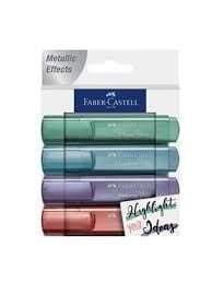 Faber-Castell Fosforlu Kalem 46 Metalik Renkler 4Lü