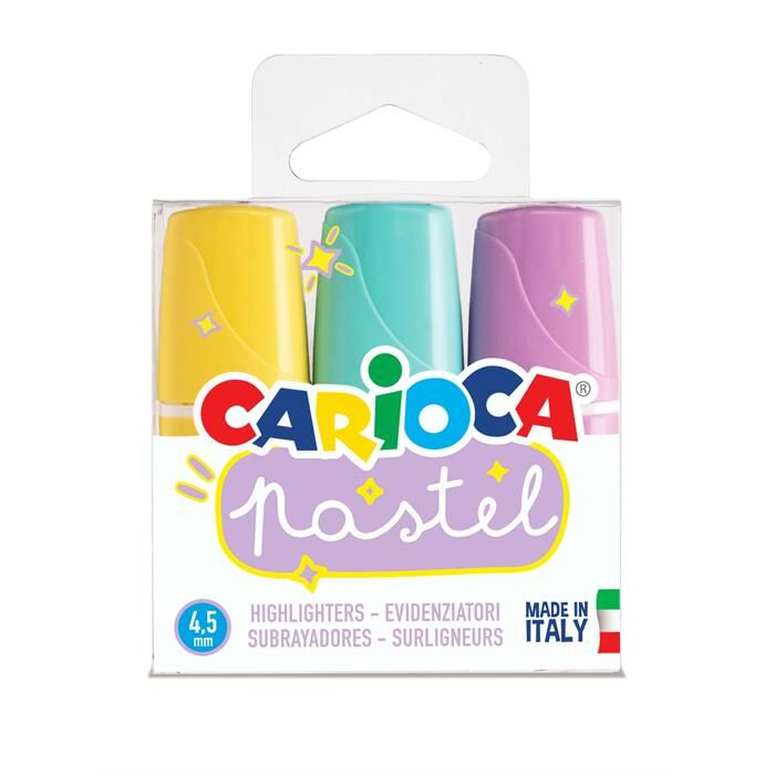 Carioca Pastel Renk Mini İşaretleme Kalemi 3`lü