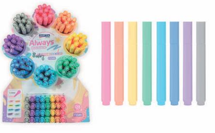 Gıpta Always Pastel Renkler Fosforlu Kalem 8 Renk Karışık Paket