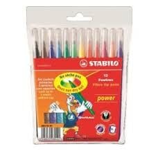 Stabilo Power Keçeli Kalem 12 Renk Askılı Paket