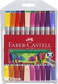 Faber Castell Çift Taraflı Keçeli Kalem 20 Renk
