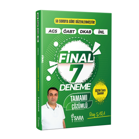 FİNAL 7 Deneme - Tamamı Çözümlü | ÖSYM Tarzı AGS, DKAB, ÖABT, İHL Denemeleri | Şara Akademi - Rauf ŞARA
