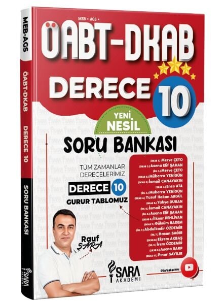 2026 ÖABT Öğretmenlik Alan Bilgisi Testi DKAB Din Kültürü Ahlak Bilgisi Derece 10 Yeni Nesil Soru Bankası Tamamı Çözümlü - Rauf Şara (Şara Akademi)