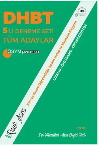 2026 DHBT Din Hizmetleri Alan Bilgisi Testi Türkiye Geneli YEŞİL 5'li Deneme Çözümlü - Rauf Şara (Şara Akademi)