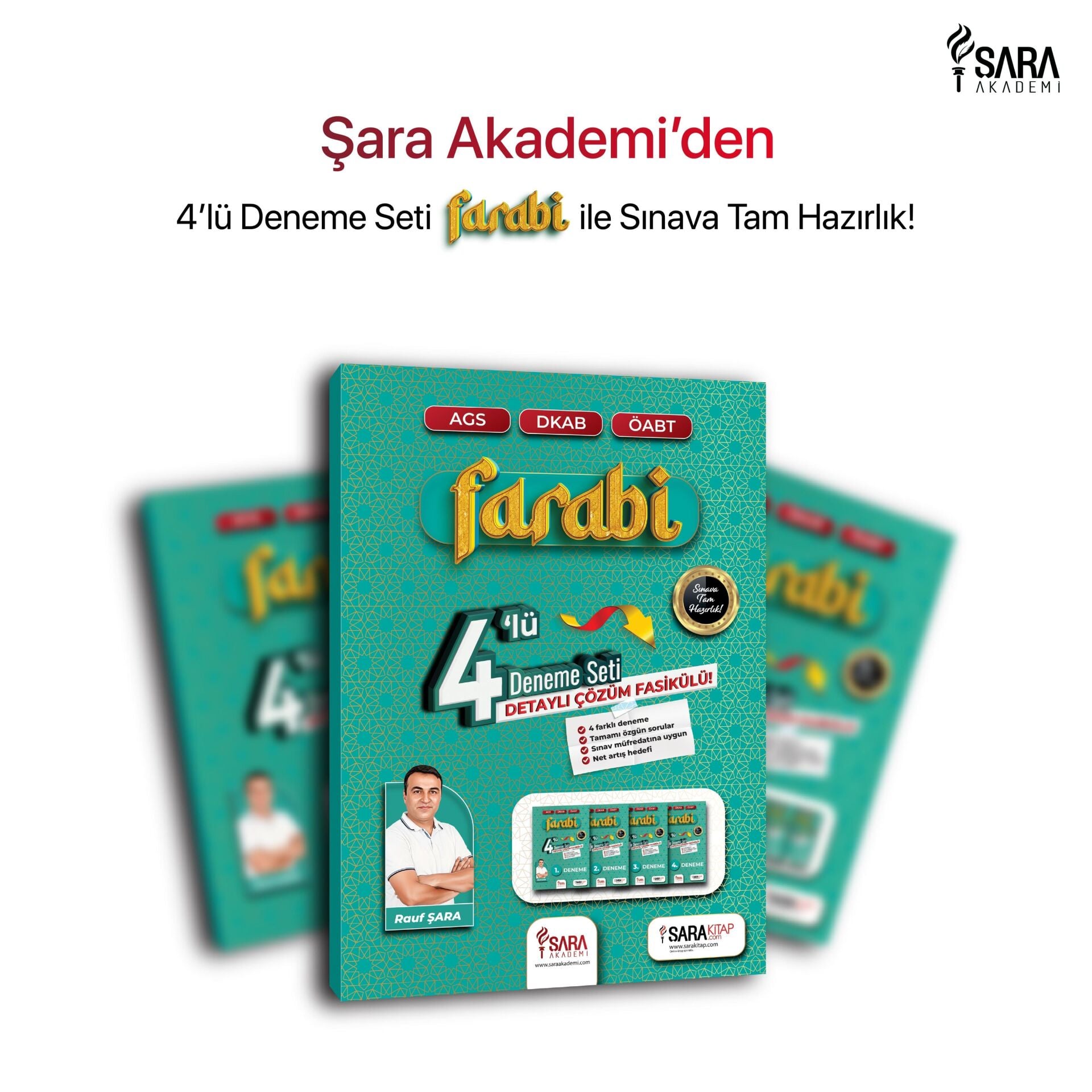 Şara Akademi ÖABT MEB-AGS Din Kültürü ve Ahlak Bilgisi Farabi 4 Deneme Çözümlü - Rauf Şara